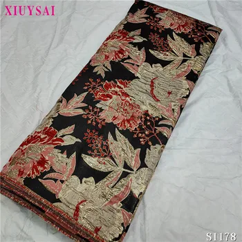 

2020 Red Brocade Lace Fabric African Jacquard Fabric Lace High Quality Nigerian French Tulle Lace for Party Wedding