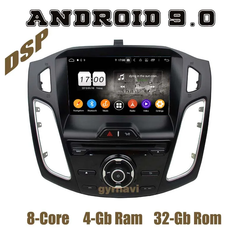 Автомобильный мультимедийный плеер Android 9 0 GPS DVD DSP для ford focus 3 2012 2013 2014 с