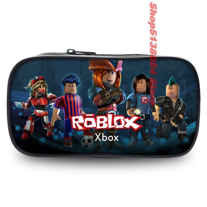 ROBLOX сумка на молнии, чехол для карандашей, саржевый холст, большая коробка для ручек, сумка для карандашей для студентов, школьные канцелярские принадлежности - Цвет: N