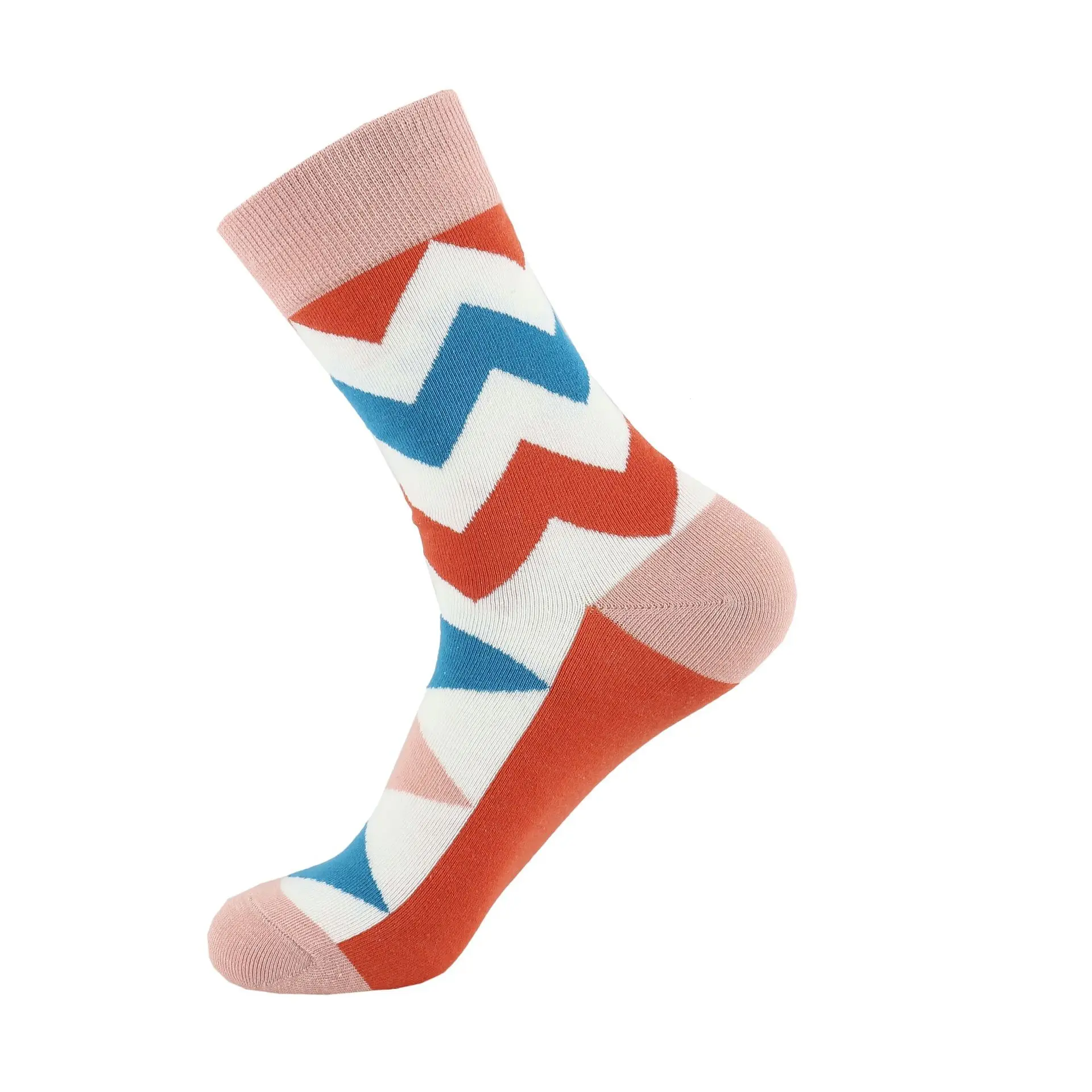 Women's socks combed cotton checkered pattern fashion tube happy men and women socks novelty skateboard crew casual crazy socks