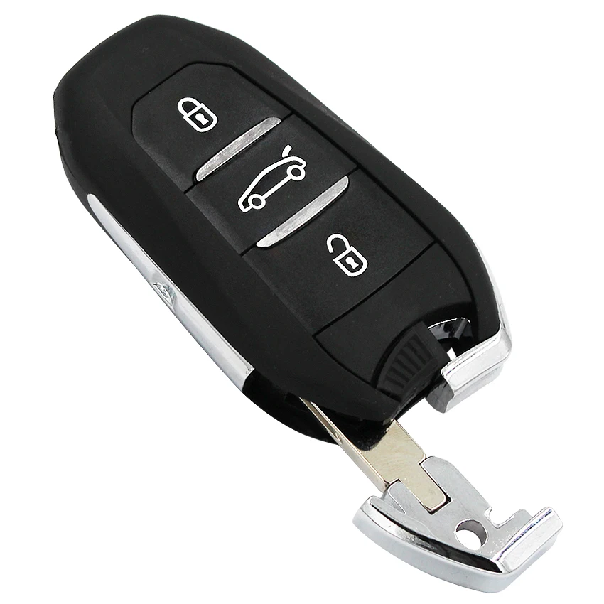 Okeytech 3 кнопки умный пульт дистанционного управления Корпус ключа для Peugeot 308 508 для Citroen C4 DS4 DS5 с аварийной вставкой HU83 Blade - Цвет: shell groove blade