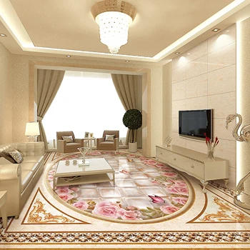 

[Self-Adhesive] 3D Floor Tile Flower 135 Floor Wallpaper Mural Wall Print Decal Wall Murals