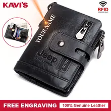 Free Engraving Cowhide Genuine Leather Men Wallet Coin Purse Mini Card Holder Chain PORTFOLIO Portomonee Male Walet Pocket Chain
