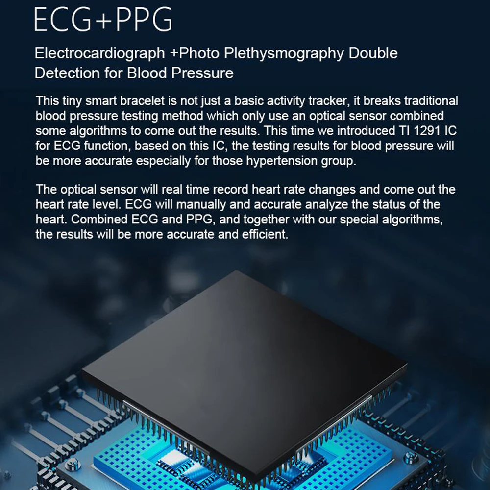P3 ECG PPG Смарт-часы браслет usb кровяное давление пульсометр фитнес-трекер монитор спортивный шагомер IP67 водонепроницаемый браслет