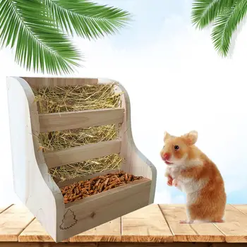 

Rabbit Hay Feeder Grass Food Bowl High-capacity 2-In-1 Hay Feeder for Rabbit Guinea Pig Farming Small animals Equipment Tool