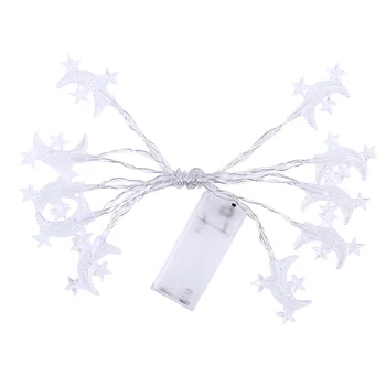 

10 LED Moon Romantic Light String Battery Powered for Yard Windows Christmas Party Decor Fantasy Garland Fairy Ribbon Lamp 1.6m