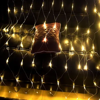 

Tail Plug 3*2M 200 LED Wedding Garden New Year Net Mesh Garland LED Christmas Decoration Outdoor Fairy String Light EU US Plug