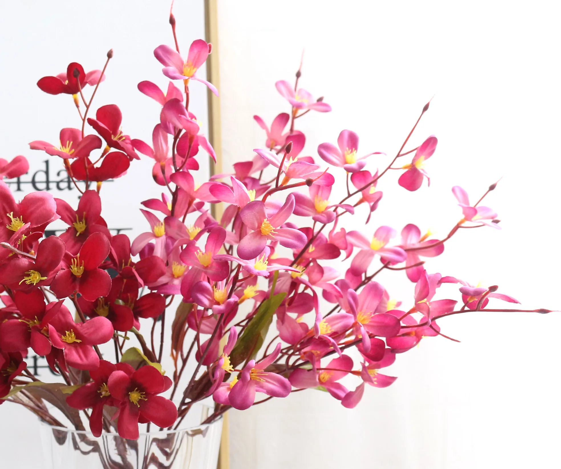 Европейский HI-Q, искусственные Осенние цветы орхидеи, букет невесты, цветы для дома, Рождества, свадьбы, Декор, искусственная Орхидея, растение