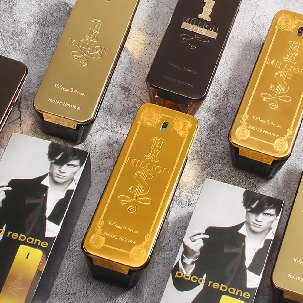 100 мл Million Prive Lucky Gold Мужской спрей для тела стеклянный флакон парфюмированный стойкий аромат натуральный вкус Парфюмированная вода