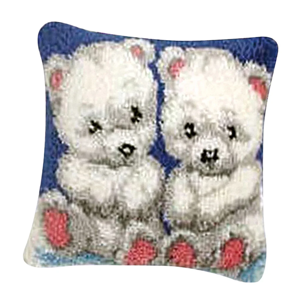 Animal Pattern Latch Hook Kits - DIY Pillow, 40x40cm/15.75x15.75inch