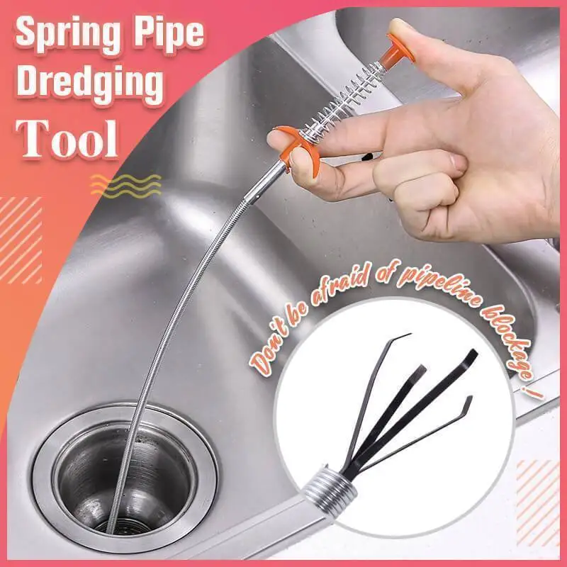 

Multifunctional Spring Pipe Dredging Tool, Drain Snake, Drain Cleaner Sticks Clog Remover Cleaning Tools Household for Kitchen P