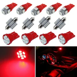 13 pçs universal interior do carro luzes led para cúpula lâmpada da placa de licença 12v kit interior do carro auto acessórios