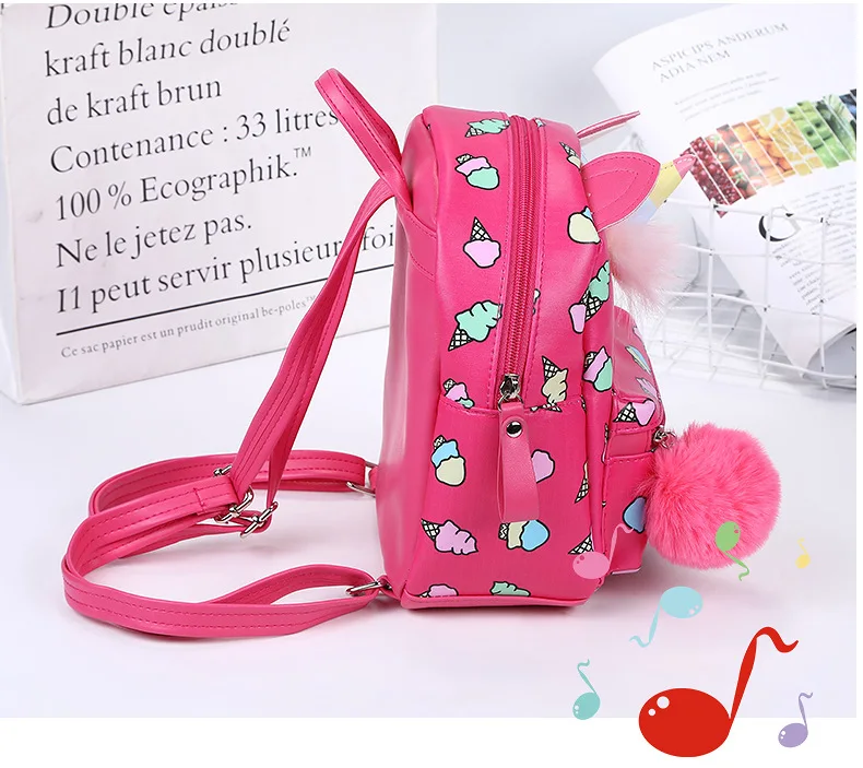 Mini Unicorn Leather Children School Bags