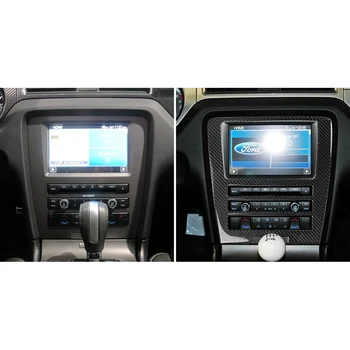 

Carbon Fiber Sticker Central Control CD Panel Cover Trim Interior Moulding Decoration Auto StickerFor Ford Mustang 2009-2013