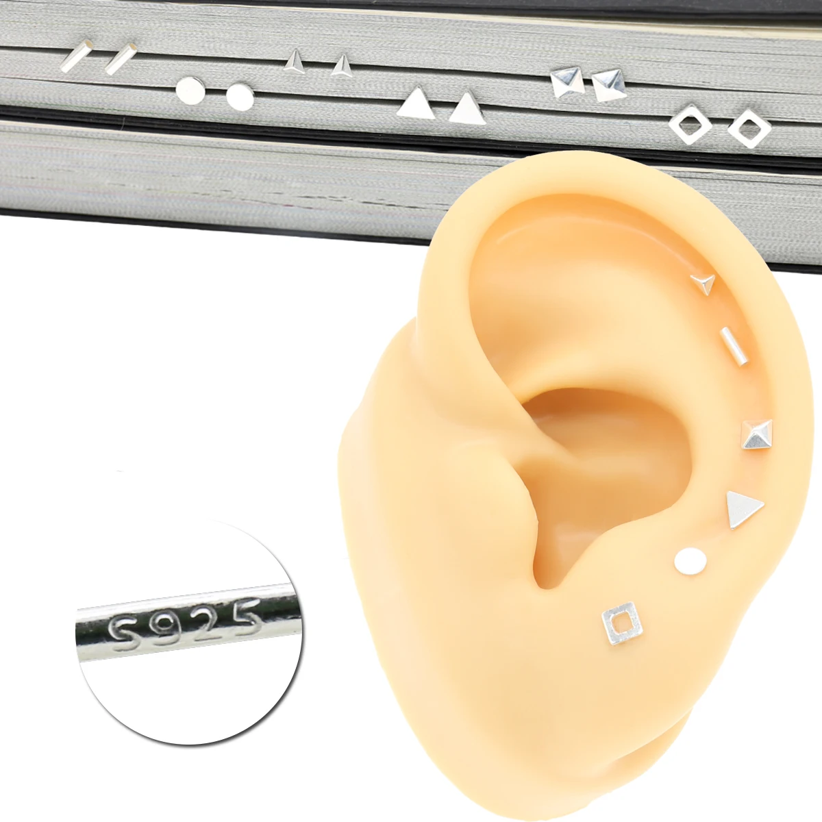 

Женские серьги-гвоздики из серебра 925 пробы, 1 пара