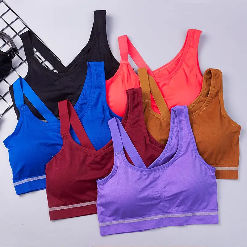 

Fitness Bras for Women Fashion Stretchy Wire Free Solid Bra Women Bralette Sporting Casual Backless Crop Tops for Female