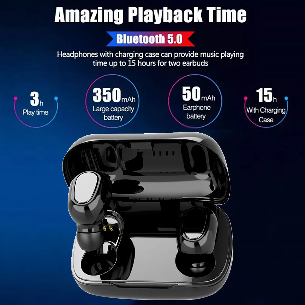 Touch Control Wireless TWS Headphones Stereo Bluetooth 5 0 Earphone HiFi Earbuds Gaming Sport Headset for iPhone Xiaomi Samsung