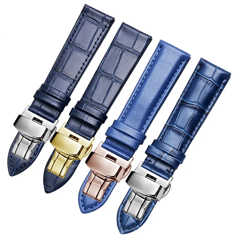 

Blue Cow Leather Strap Suitable For Fiyta Citizen Men's Genuine Leather Watchband 14 15 16 17 18 20 21 22 23 24mm