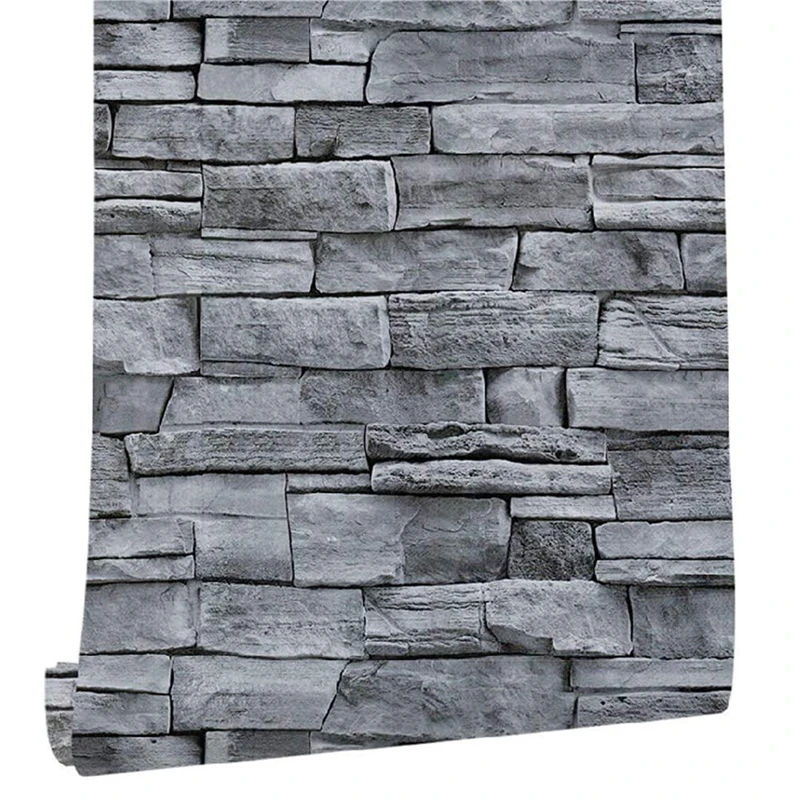 3D Wall Stickers Brick stone pattern Self-Adhesive paper Waterproof DIY Stone Papers for Kids Room | Дом и сад