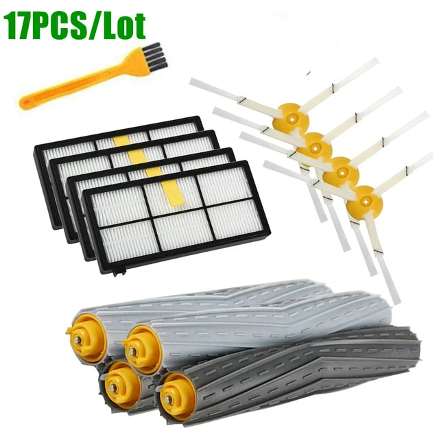 For IRobot Roomba Parts Kit Series 800 860 865 866 870 871 880 885 886 890 900 960 966 980 - Brushes and Filters 17pcs lot