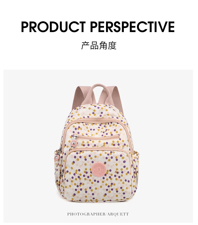 Vento Marea Mini Backpack 2021 Flower Printing Women Shoulder Bag Preppy Style Waterproof Nylon Female Rucksack Purses For Girls stylish and comfortable backpacks