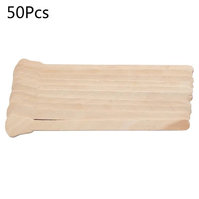 50 PCs Одноразовый деревянный эпилятор для тела, восковый шпатель для воска, языковой депилятор, многоцелевой инструмент для лица, носа, волос, инструмент для красоты кожи - Цвет: 50 PCs
