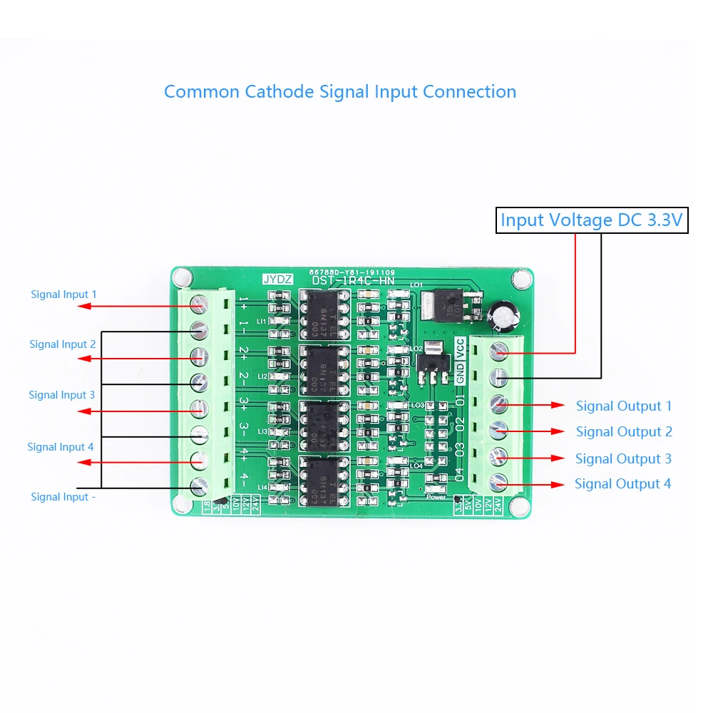 4Bit изолятор оптопары 6N137 кодировщик счетчик 3 V до преобразователь сигнала PLC