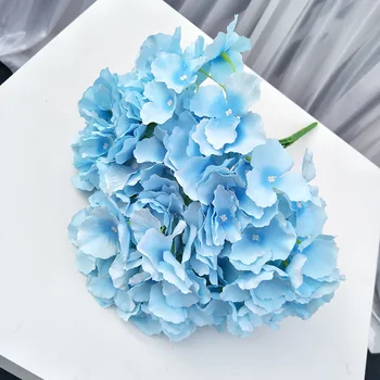 

1PC Artificial Fake Flowers 46CM 5 Forks Leafless Hydrangea Plant Wedding Scene Layout Home Decoration Flower Arrangement