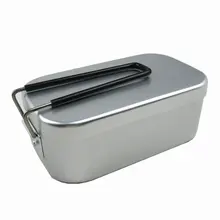 Ultra-Light Aluminum Lunch Box With Handle Travel Portable Lightweight Thick Japanese Aluminum Case Lunch Box