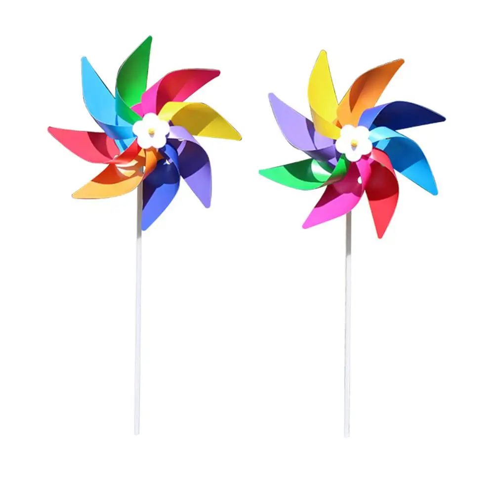 

Plastic Colorful Windmill Wind Spinner Kids Toy Lawn Garden Yard Party Decor Outdoor Handmade