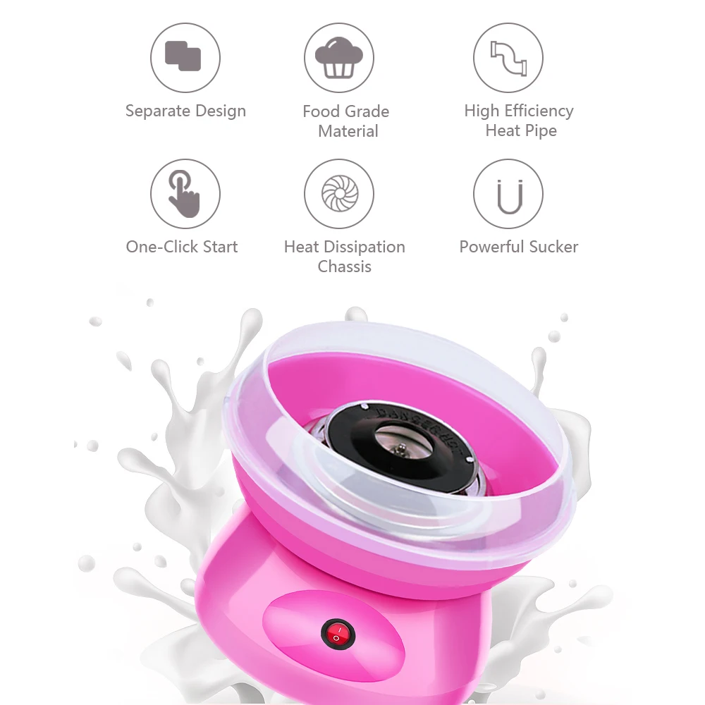 

DIDIHOU Electric Sweet Cotton Candy Maker Portable Cotton Sugar Floss Machine Gift Children's Day Marshmallow Machine Cotton