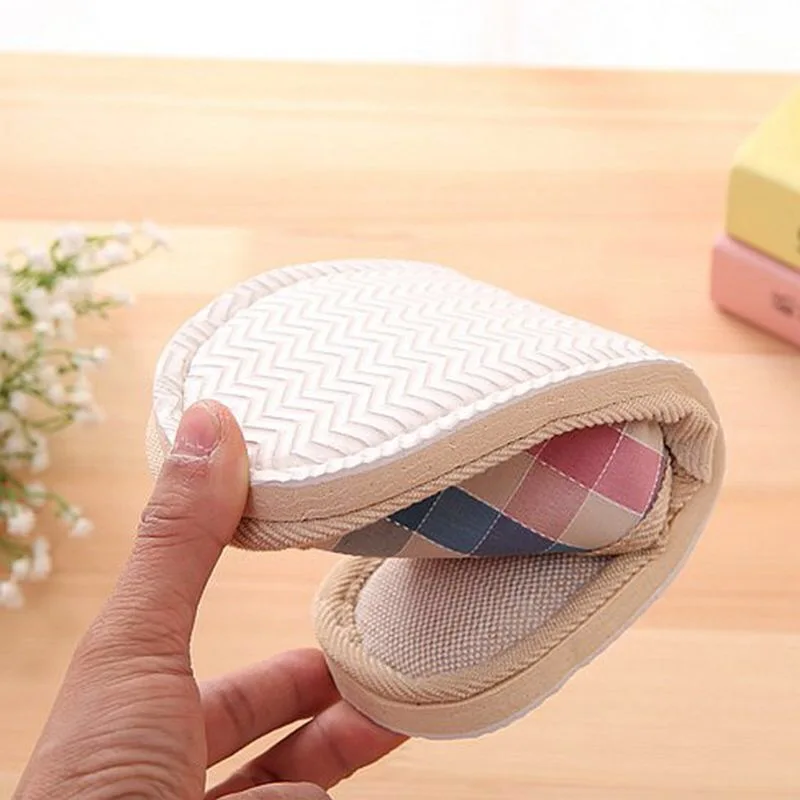 Zapatillas de casa informales de cáñamo para mujer, chanclas suaves de  lino, primavera y otoño, envío directo|Zapatillas| - AliExpress
