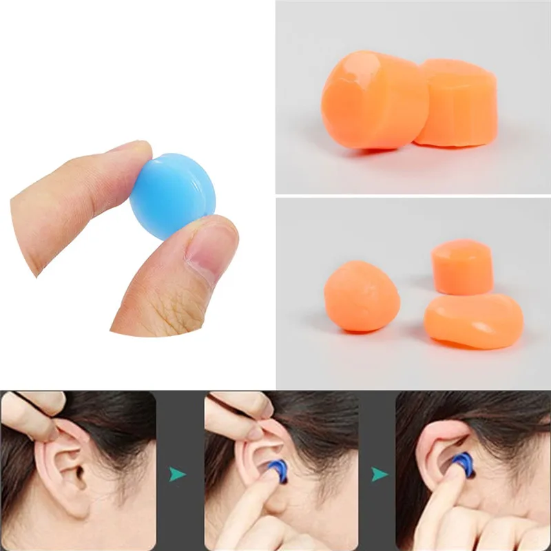 6pcs Soft Swimming Safety Sleeping Ear Plugs Sound Insulation Ear