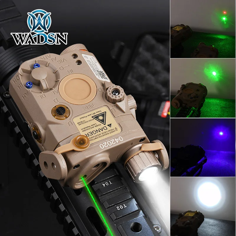 Wadsn-Tactical　PEQ-15,LED懐中電灯,白色光,サイトガンアクセサリー　AliExpress　Pq15　la5c正方形レーザー,緑赤ドットuhp