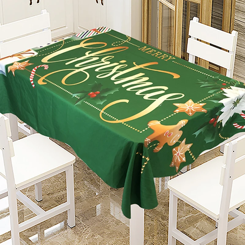 MIHE Рождественская скатерть из полиэстера, домашняя прямоугольная скатерть, модная скатерть с принтом, A-ZB18 - Цвет: 13