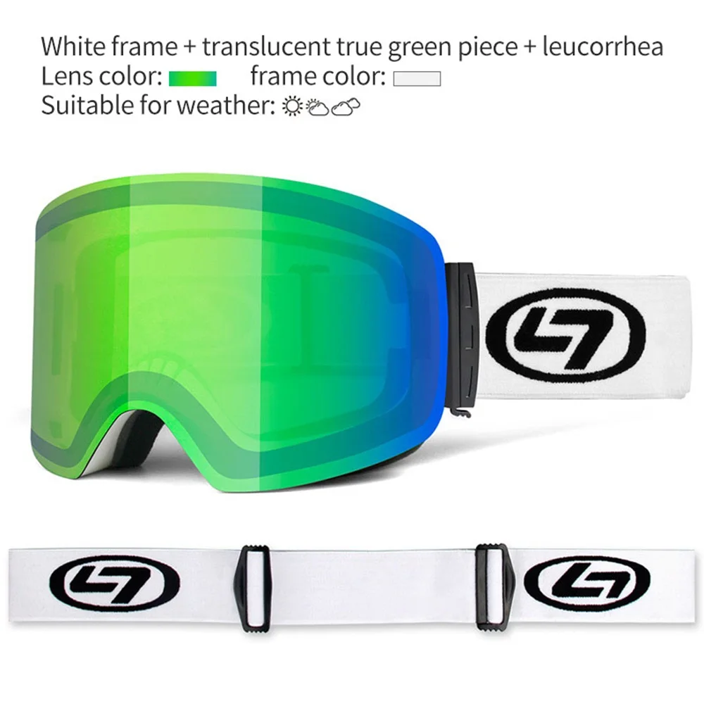 UV400 противотуманные двухслойные лыжные очки, маска с большими линзами, лыжная маска, очки для катания на лыжах, снежные очки, очки для сноуборда для мужчин и женщин - Цвет: B3 with glasses case