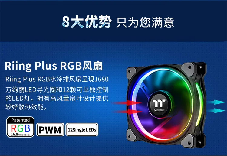 Кулер для процессора с водяным охлаждением Thermaltake Floe Riing RGB 280(мультиплатформенная/RGB холодная головка/программное обеспечение/плюс RGB вентилятор/