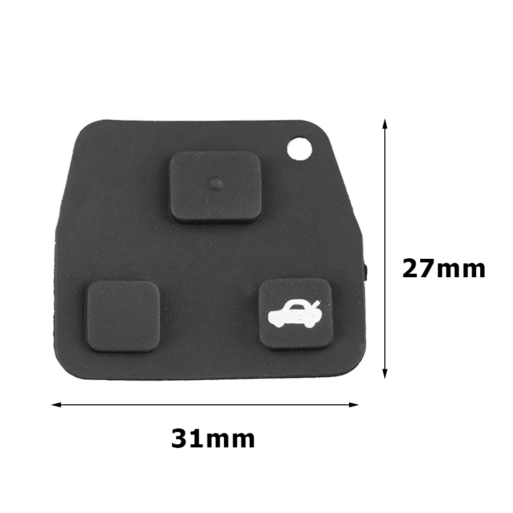 Auto Car Key Shell Case Replacement Rubber Button Pad 3 Buttons Silicone for TOYOTA Corolla Avensis Aygo RAV4 Lexus Remote key case,fob cover,key cover,folding car key shell,car key shell,key fob replacement