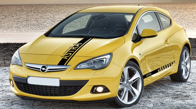 1x Streifen Aufkleber für Motorhaube passend für Opel Astra – gestickert