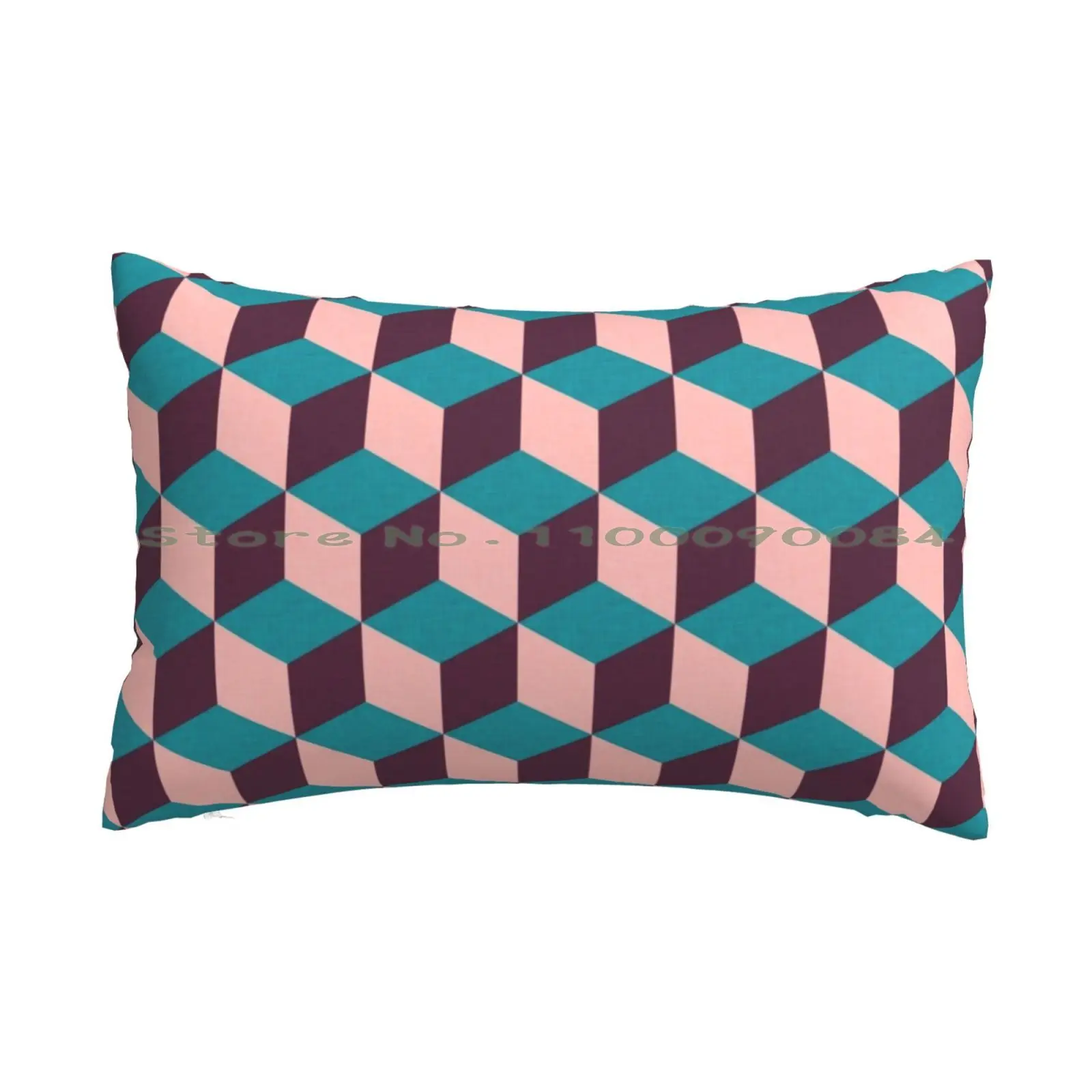 

Mod Cube Purple Blue And Pink Pattern Pillow Case 20x30 50*75 Sofa Bedroom Long Rectangle Pillowcover Home Outdoor Cushion Decor