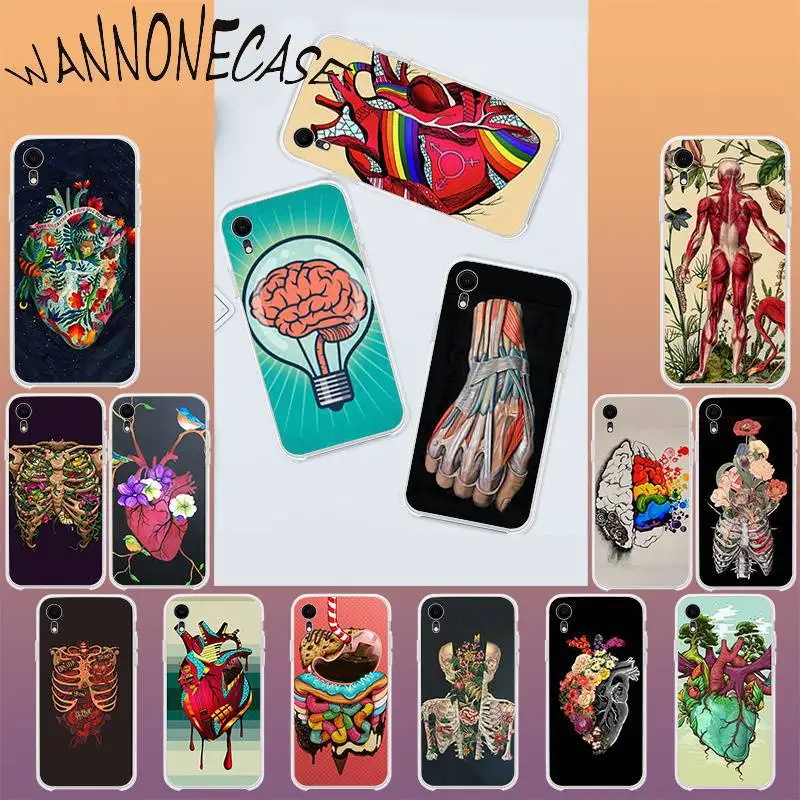WANNONECASE медицинские человеческие органы мозга Меридиан почечная Арта PhoneCase для