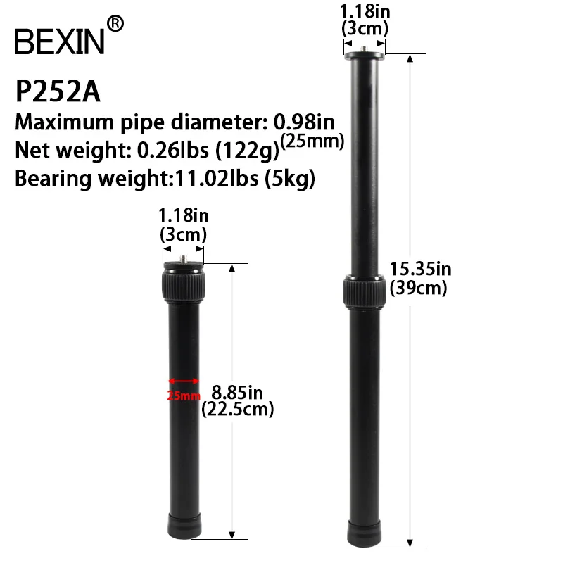 BEXIN Mini Tripod 19in Universal Photography Flexible Phone Tripod for Camera Stand for Gopro iphone Aluminum Travel Tripode Par