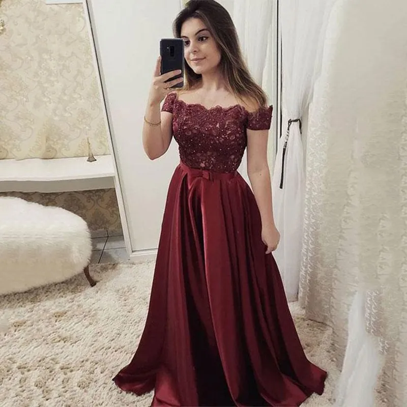 Robe De Soiree Longue вечерние платья вырез лодочкой Сексуальные вечерние платья для выпускного вечера размера плюс вечерние платья наряды vestido de festa - Цвет: photo color
