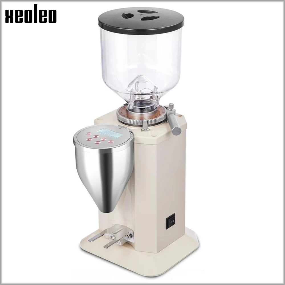 XEOLEO 1.5L эспрессо Кофе шлифовальный станок Электрический Кофе шлифовальная машина Кофе фрезерный станок Автоматическая фиксированная количество Особенности 220/110V