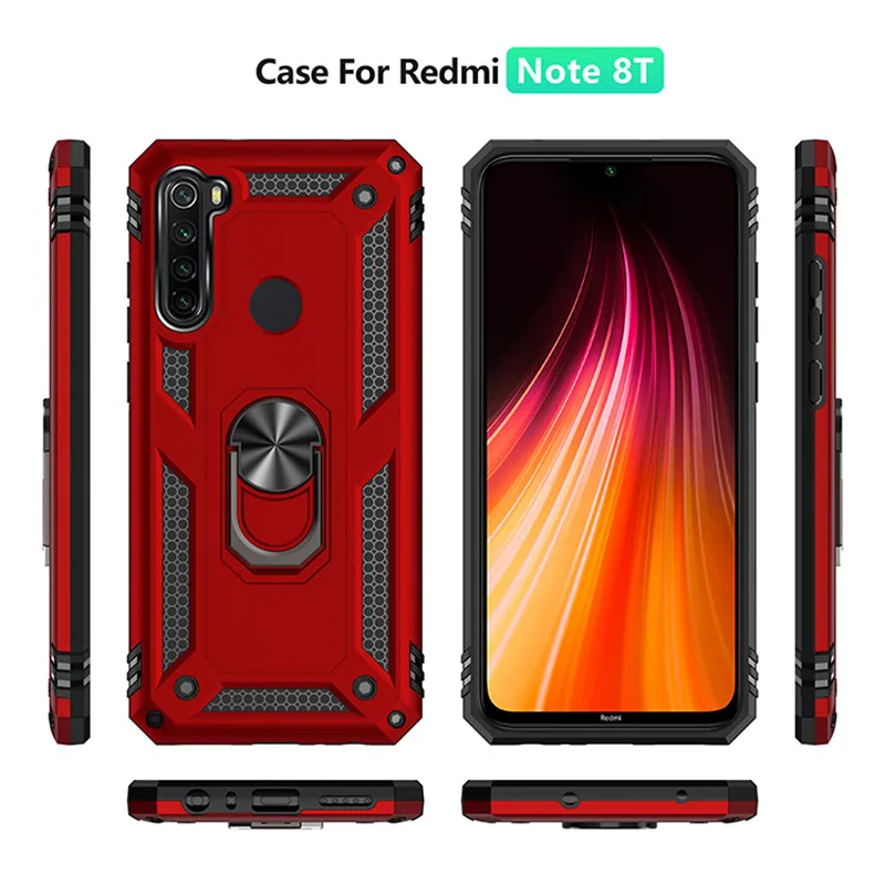 Soft Silicone Cover Redmi 7A K30 K20 pro Mi CC9 CC9E 9T 9 A3 lite Armor Metalen Ring Case For Xiaomi Note 8T 7 8 | Мобильные