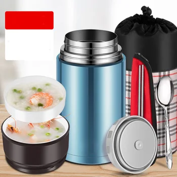 

Braised Pot 304 Stainless Steel Insulated Lunch Box 24 Hours Insulated Barrel Office Worker Smoldering Beaker Female Bento Box