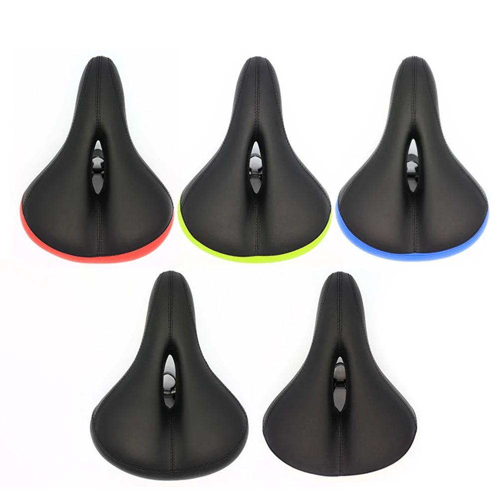 Bicycle Saddle with Tail Light Thicken Breathable Widen MTB Bike Saddles Soft Comfortable Bike Hollow Cycling Bicycle Saddle