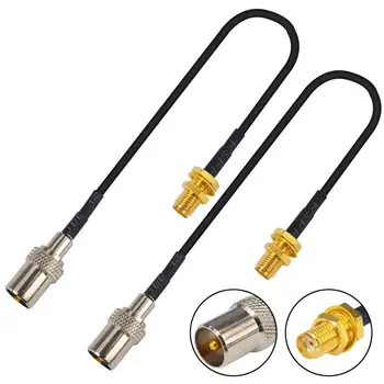 

10 Pieces RF Coaxial Coax Cable Assembly IEC DVB-T TV PAL Male to SMA Female Connector Adapter Extension 6''