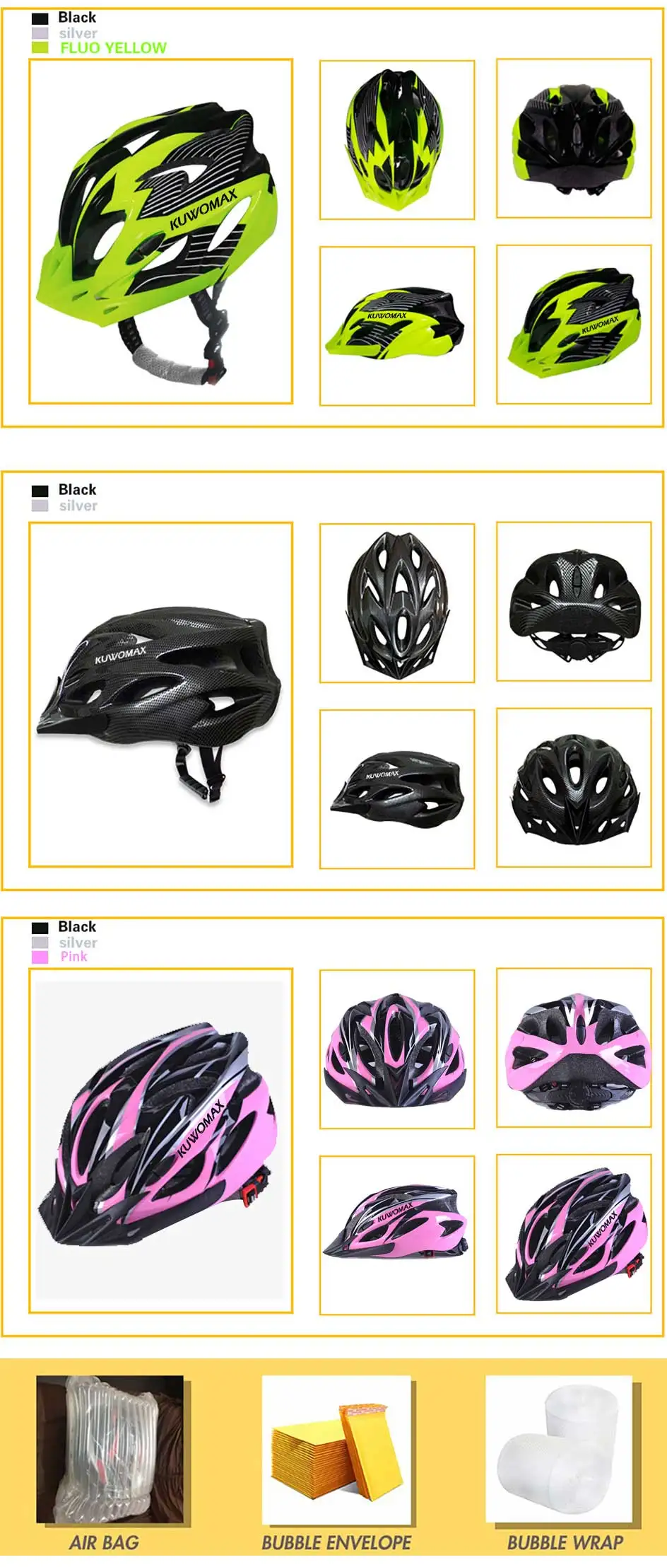 KUWOMAX Bicycle Helmets Ultralight Outdoor Bicycle Helmet Cycling Bike Split Helmet Mountain Road Bike Cycling Helmets.