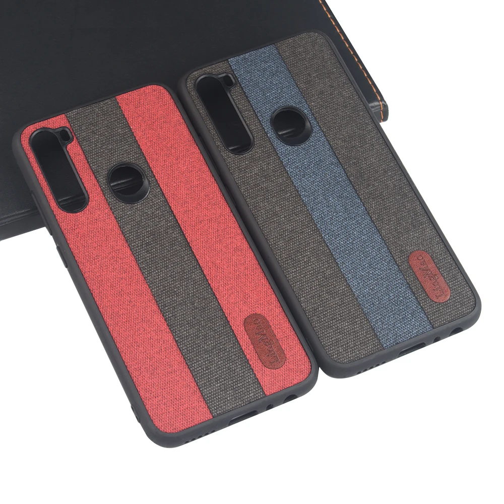 Держатель чехол для глобальная версия Xiaomi Redmi Note 8 силиконовая Ткань задняя